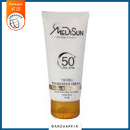 کرم ضد آفتاب رنگی SPF50 مدیسان مناسب پوست معمولی و خشک ۵۰ میلی لیتر